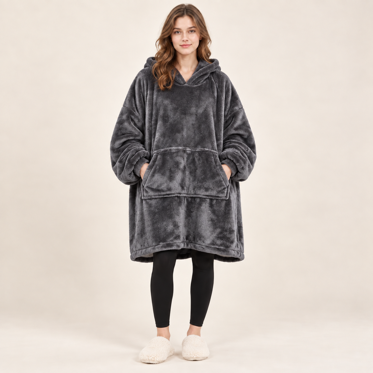 Oversized Heated Wearable Hoodie Blanket