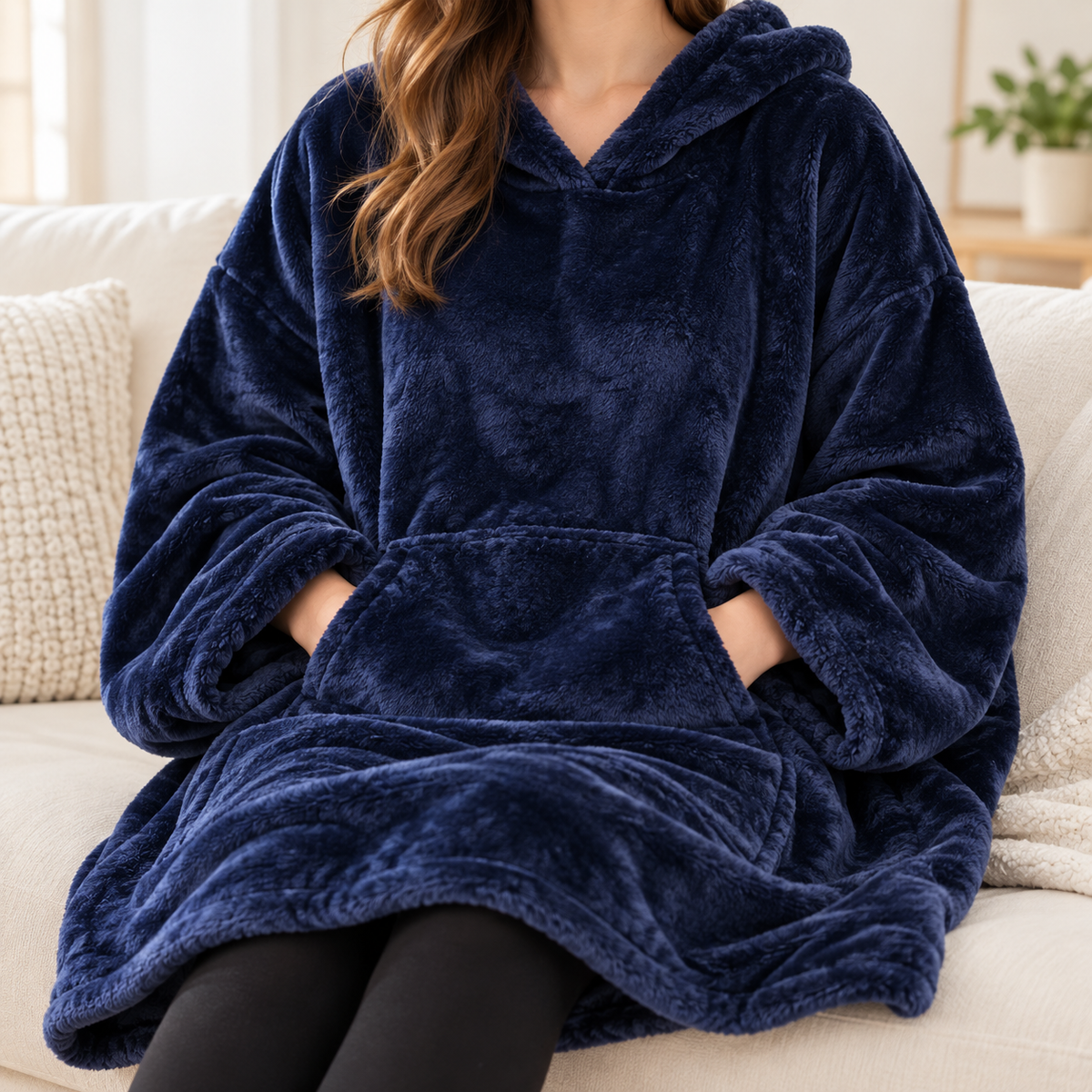 Oversized Heated Wearable Hoodie Blanket