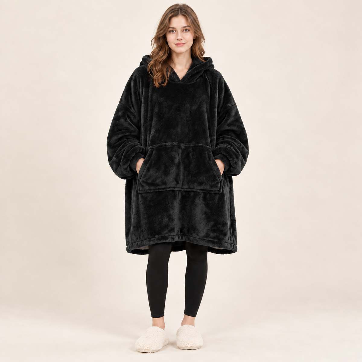 Oversized Heated Wearable Hoodie Blanket