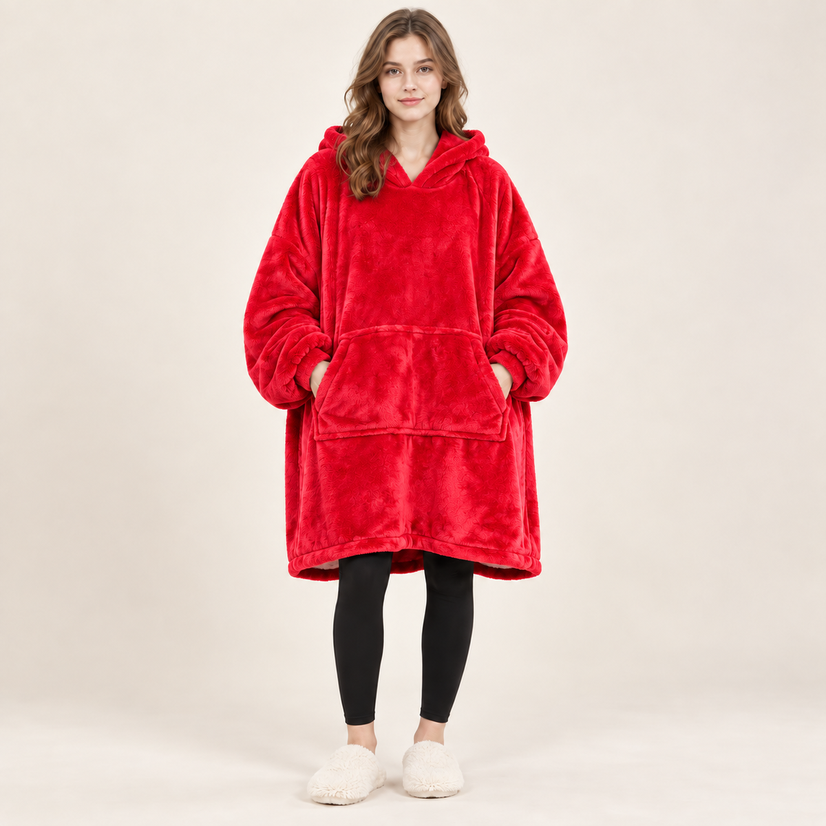 Oversized Heated Wearable Hoodie Blanket